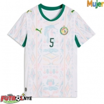 Camiseta Senegal Idrissa Gueye #5 Primera Equipación para mujer Mundial 2026 manga corta